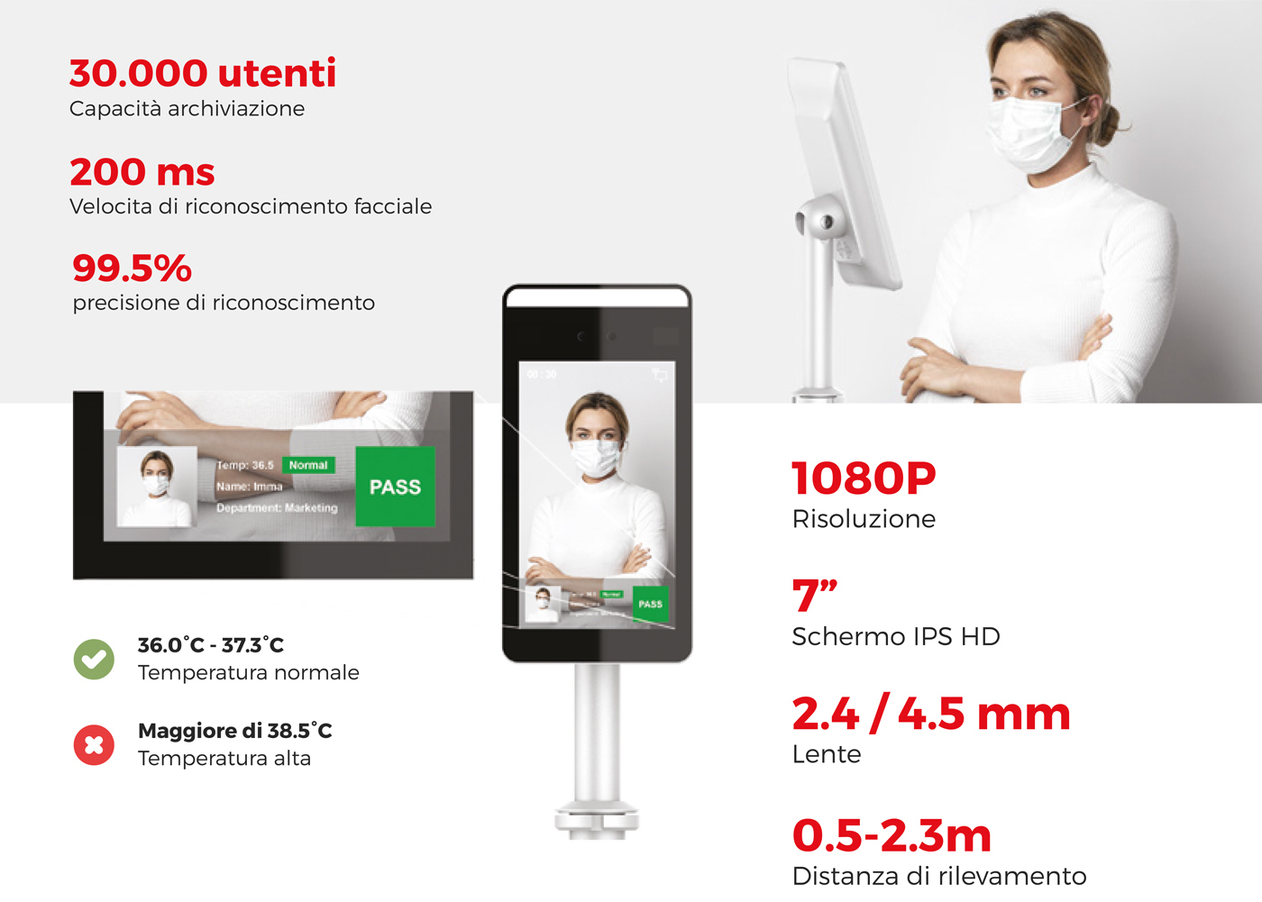 Longse FK02GYW Verifica della temperatura corporea