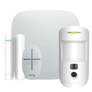 Kit Ajax Centrale allarme HUB2 Plus + Volumetrico con fotocamera + contatto + telecomando