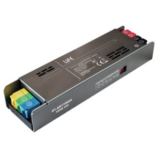 41.AS110024 - Alimentatore metallico serie 1 slim, 24Vdc 4,25A 100W, ingresso 176-264Vac, soft start e selettore luminosità 25/50/75/100%, 175x49x30mm - Life