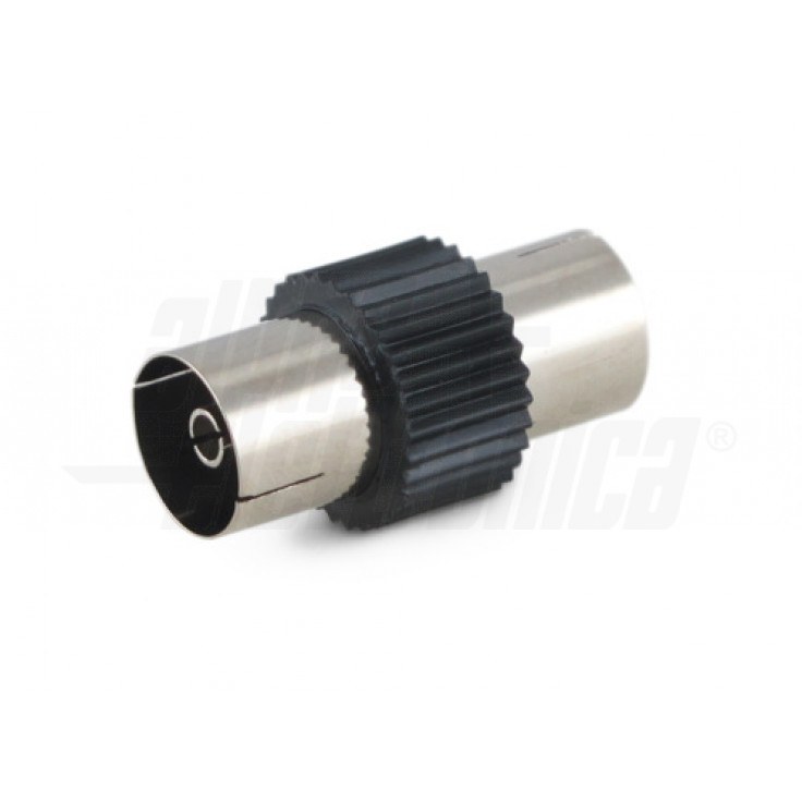 57N - Raccordo coassiale da presa 9,5 mm a presa 9,5 mm, nero - Alpha Elettronica