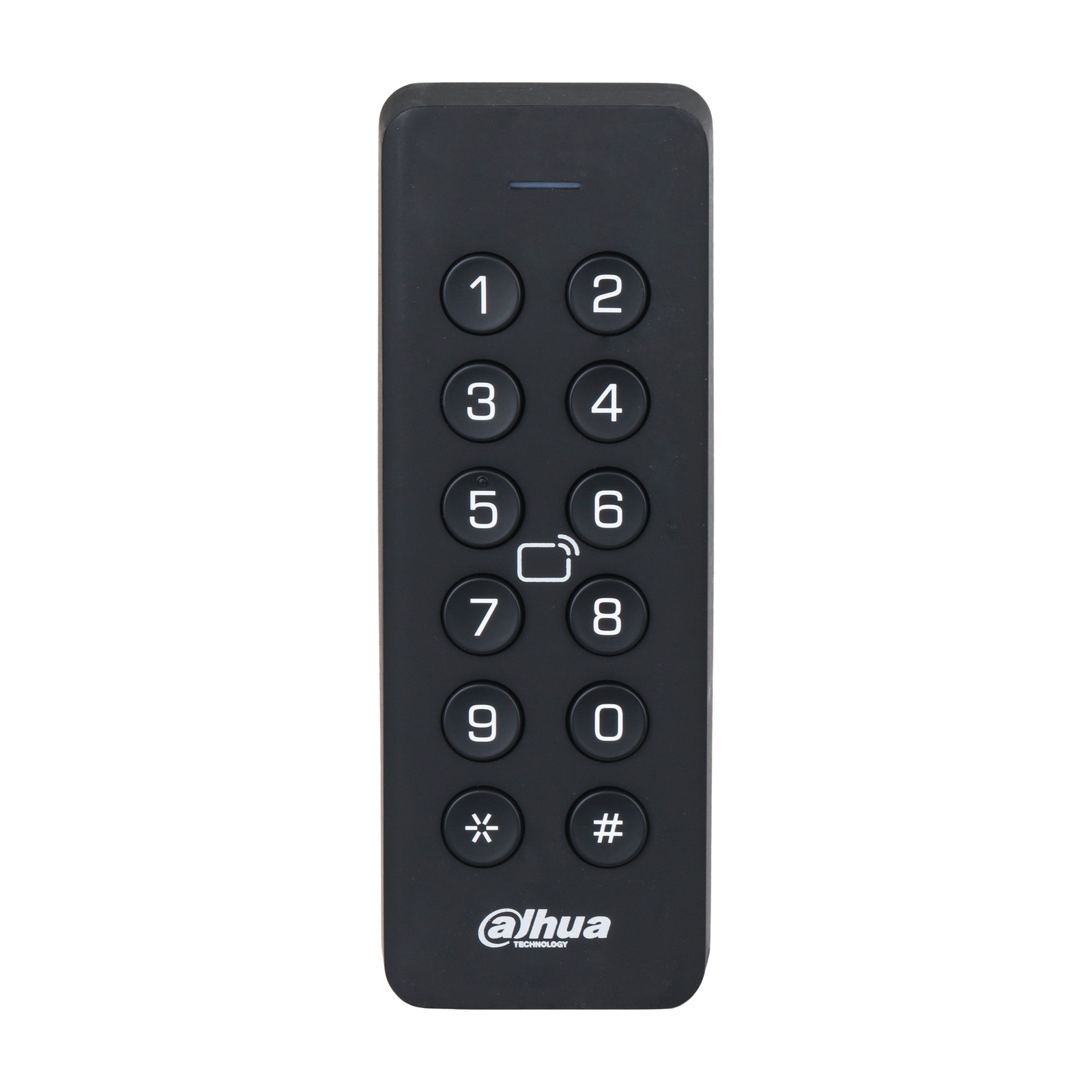 Lettore per controllo accessi Dahua ASR2101H, vista frontale con tastiera