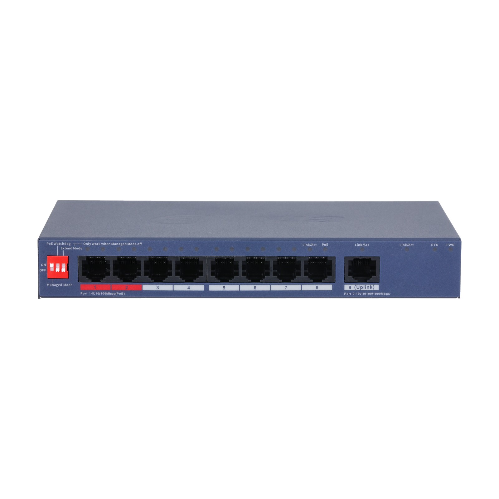 Switch Dahua CS4009-8ET1GT-110, vista frontale