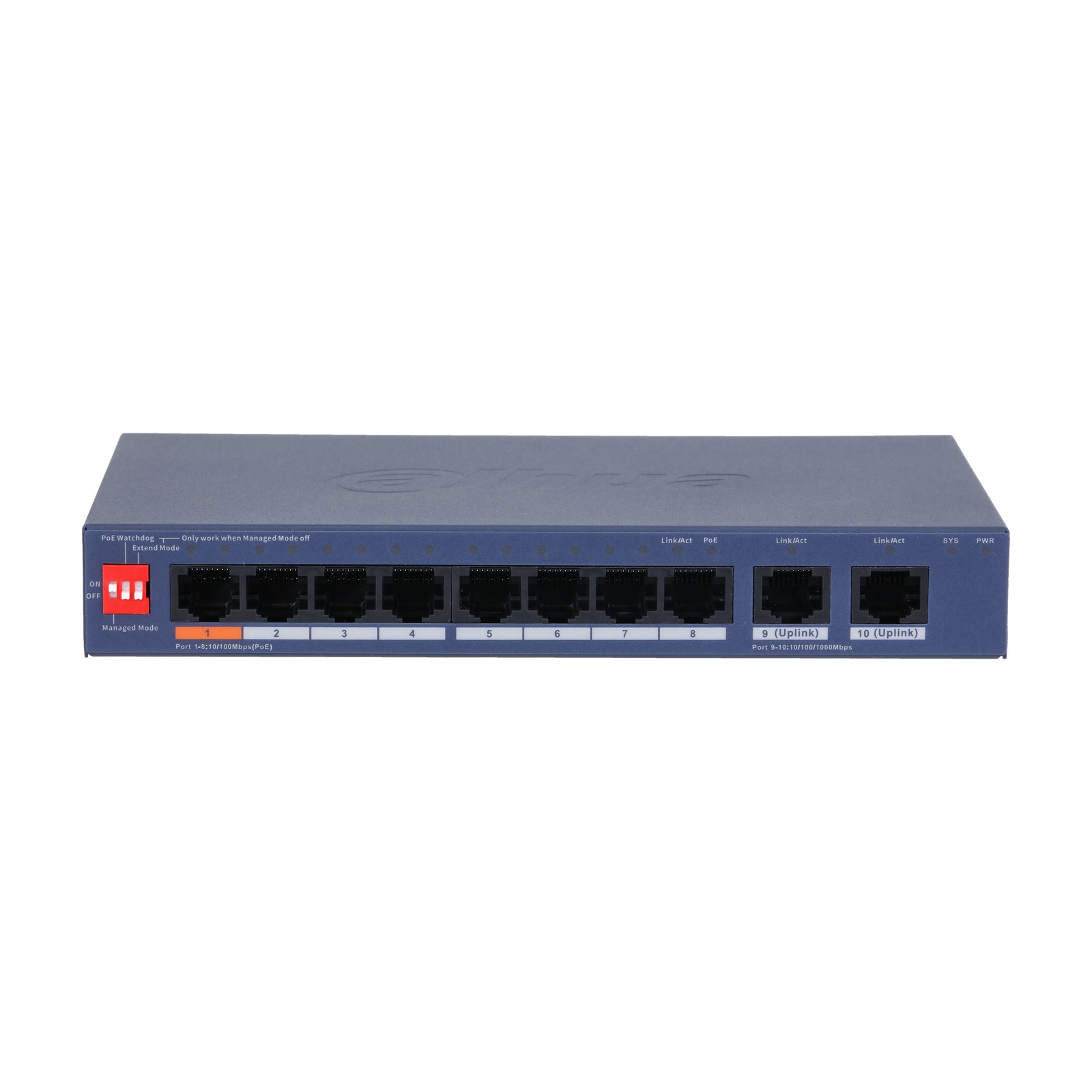 Switch Dahua CS4010-8ET2GT-60, vista frontale