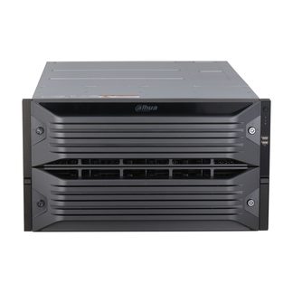 Archiviazione video IP Dahua EVS7148D-V2, vista frontale con sportelli delle baie disco
