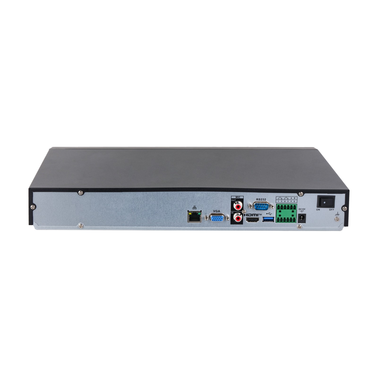 Videoregistratore di rete Dahua NVR5208-XI, vista posteriore con le porte
