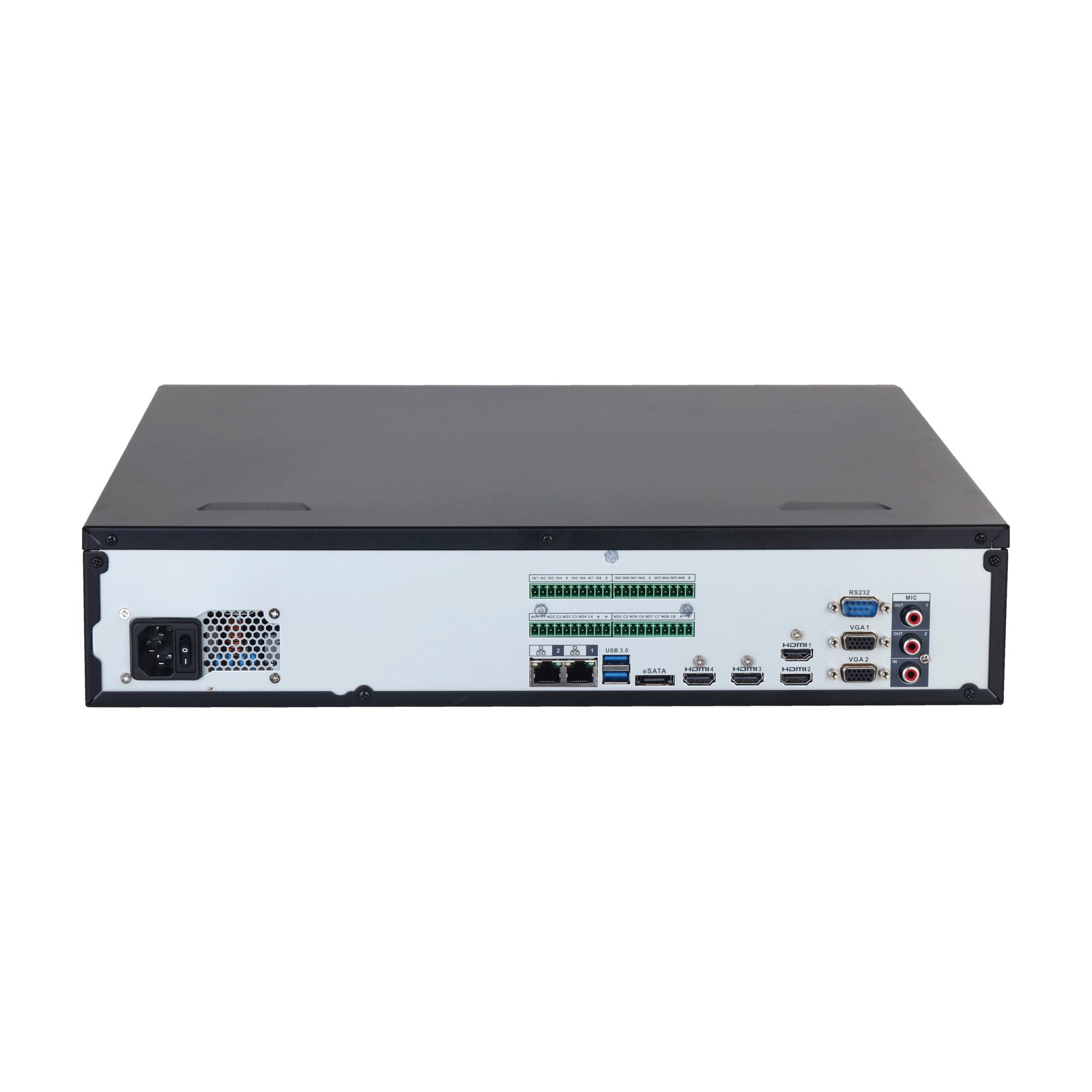 Videoregistratore di rete Dahua NVR608H-64-XI, vista dall'alto