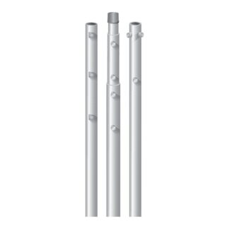 PL2561 - Palo 2 m Ø 35x2 con bulloni e dadi M10 - Fava