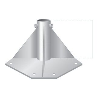 TR6006 - Base traliccio piastra triangolare 20x20x20 cm, zincatura a fuoco - Fava