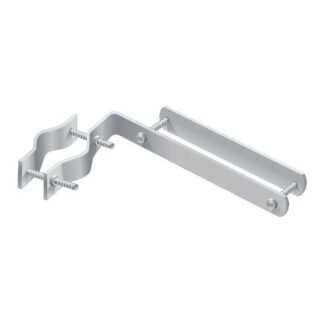 ZN10C2 - Zanca da balcone a "L" gigante - nastro 30x4 viti 8x60 - per pali Ø 25/60 - Fava