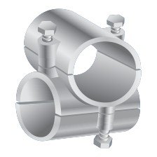 ZN1124 - Giunto croce in alluminio 25x25 - Fava