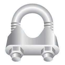 ZN1213 - Morsetto 1/4 per fune Ø 5-6 - Fava