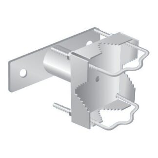 ZN1572 - Zanca 5 cm piastra 170x40x4 con ganascia dentata per pali Ø 30-76 - Fava