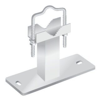 ZN1573 - Zanca 10 cm con ganascia dentata per pali Ø 30-76 piastra 170x40x4 - Fava