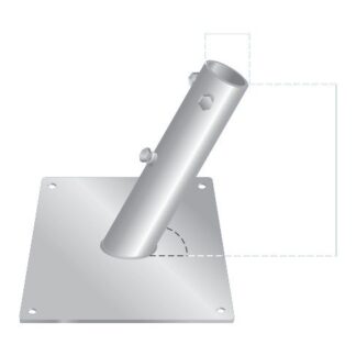 ZN506030 - Piastra posa terra Ø 60 a 30°, zincatura a fuoco - Fava