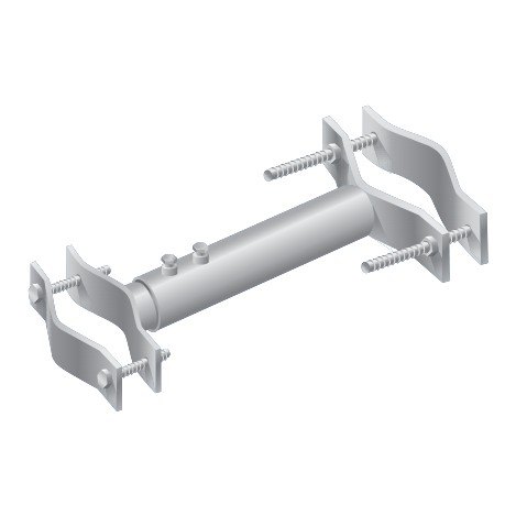 ZN6007 - Distanziatore regolabile per antenne 25+25 cm Ø 50x2+42x2 per pali Ø 40-90 - Fava
