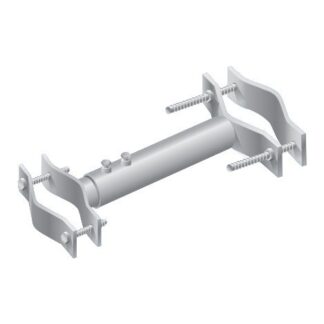 ZNES903 - Distanziatore regolabile 15/22 Ø 40x3+50x3 per pali Ø 40-90 cavallotto 40x8 - Fava