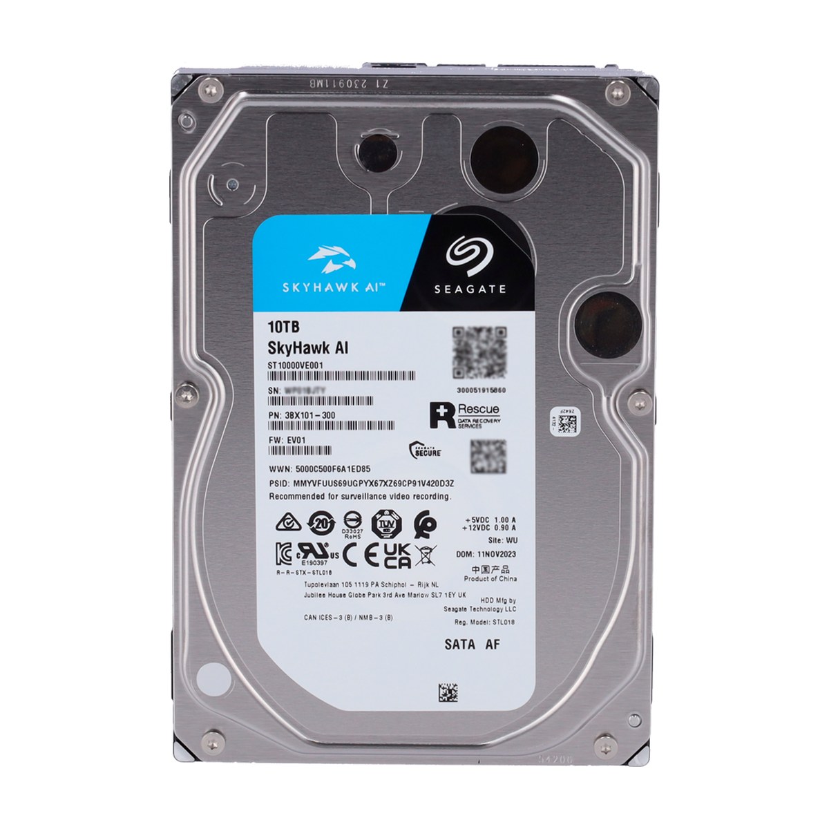 Hard disk Seagate SkyHawk AI 10 TB ST10000VE001 per videosorveglianza