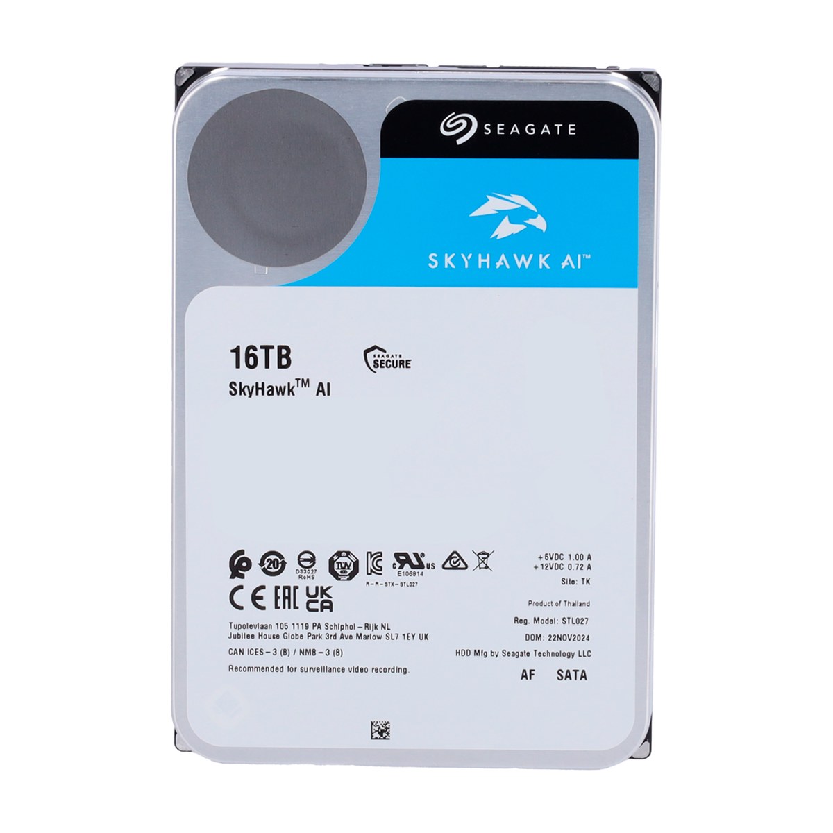 Hard disk Seagate SkyHawk AI 16 TB ST16000VE002 per videosorveglianza