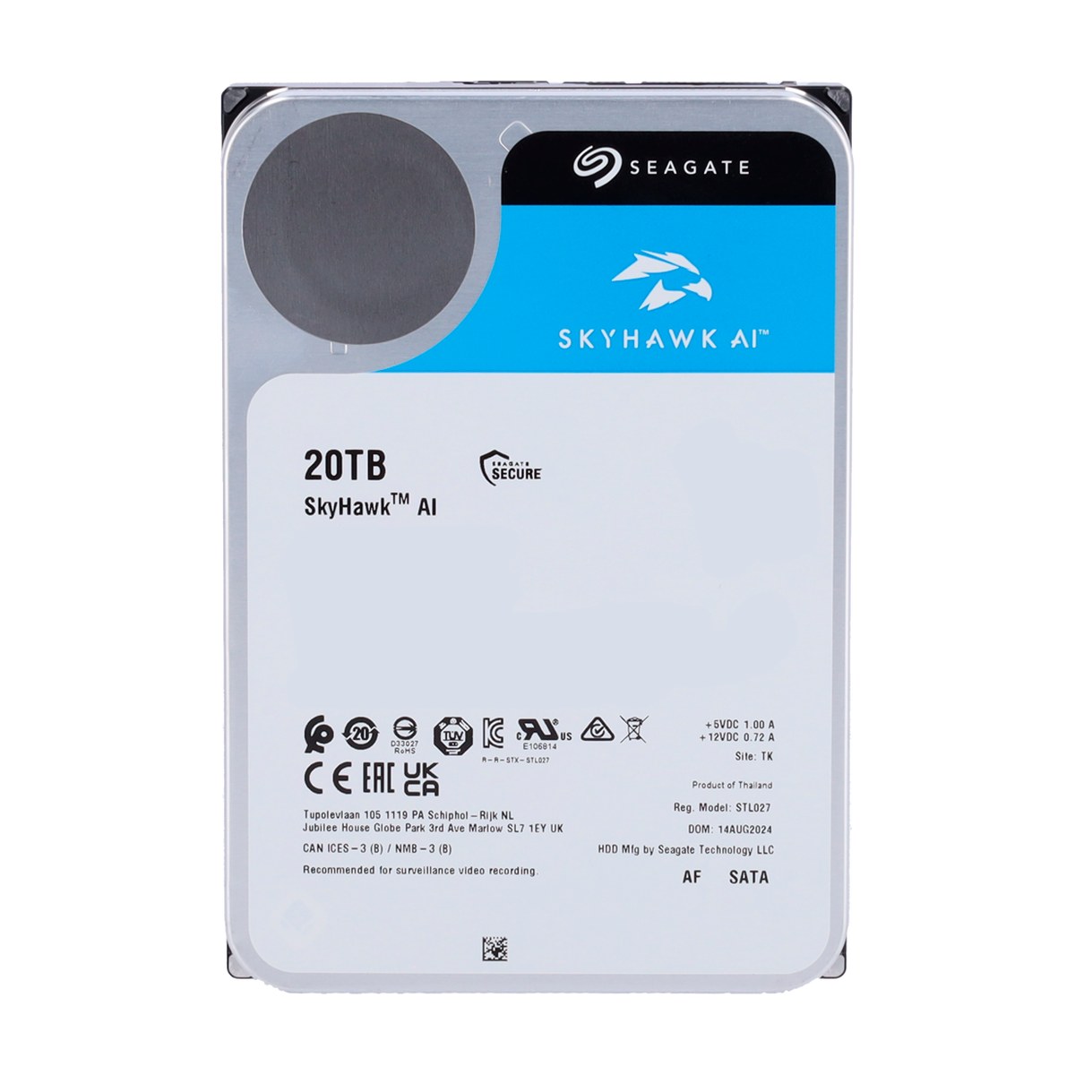 Hard disk Seagate SkyHawk AI 20 TB ST20000VE003 per videosorveglianza