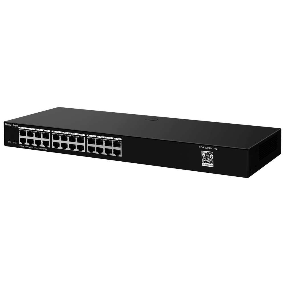 Ruijie Reyee Cloud Managed L2 Switch - 24 Porte Gigabit Ethernet RJ45 ad alta velocità