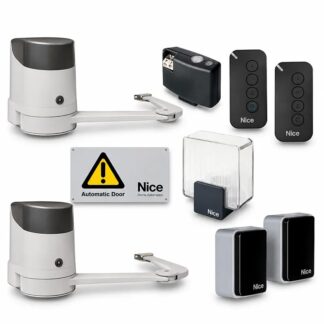 HOPPBDKCE - Kit bidirezionale per l’automazione di cancelli a battente con ante fino a 2,4 m, 24 Vdc, montaggio esterno - Nice